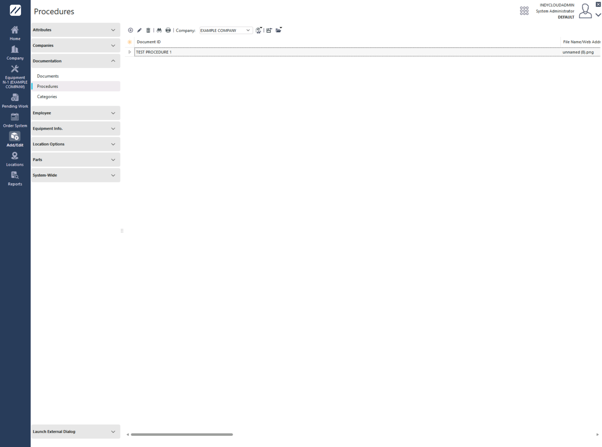 Add/Edit menu