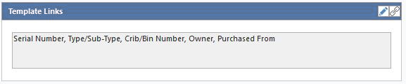 Equipment with locked template fields