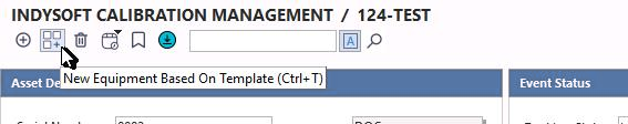 Adding new equipment using a template