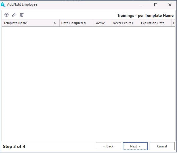 Employee — Step 3 (training templates)