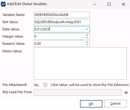 WEBTIERINSTALLNAME global variable