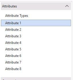 Selecting an attribute