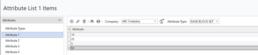 Selecting an attribute
