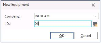 New Equipment dialog