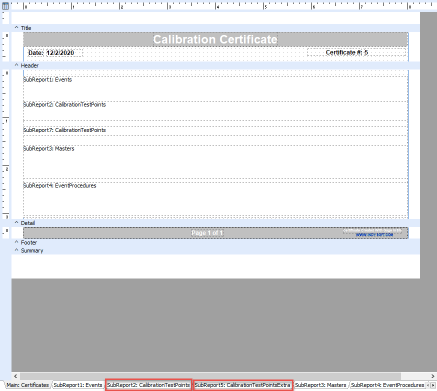 Pipette certificate templates
