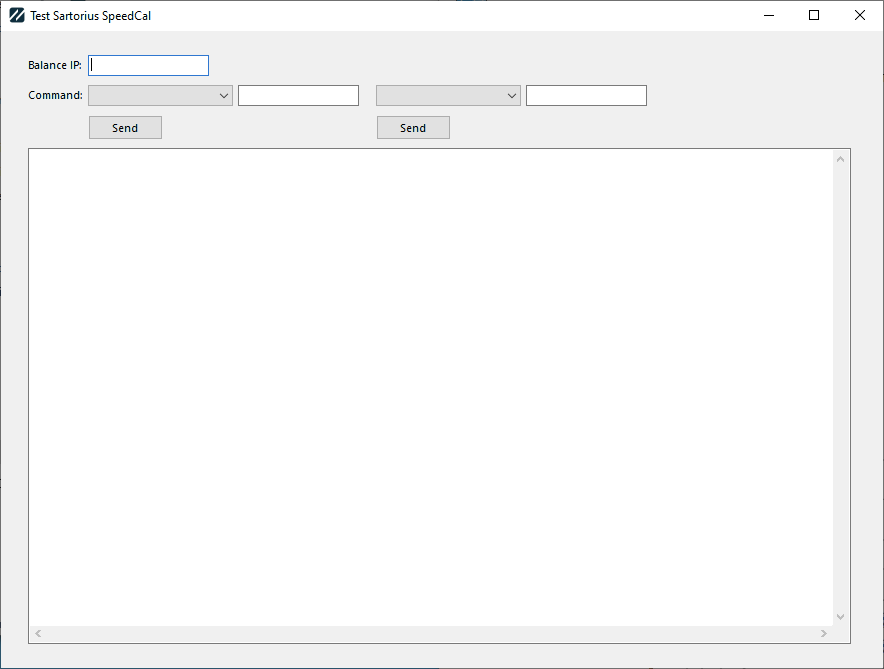 Test Sartorius SpeedCal dialog