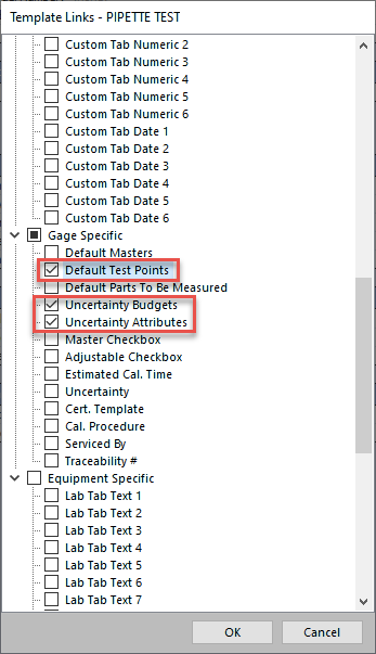 Link elements for pipettes
