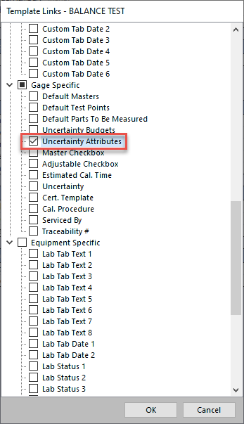 Link elements for balances