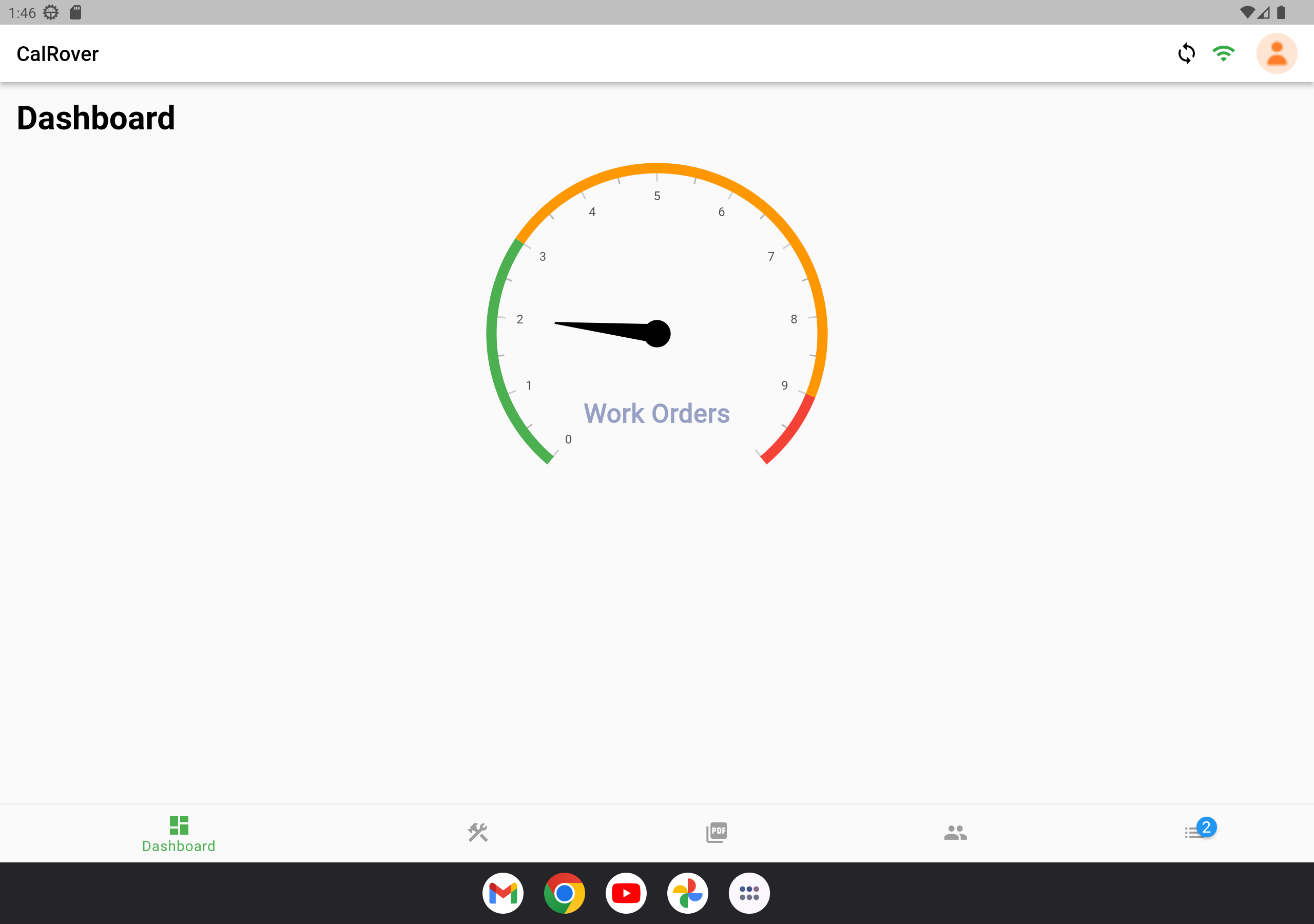 CalRover main screen