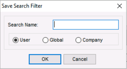 Save search dialog