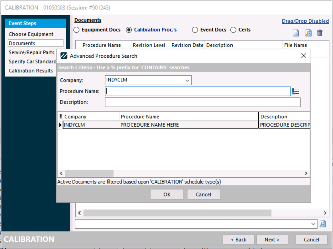Add document dialog