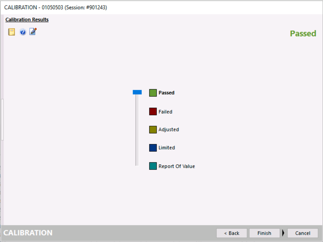 Calibration Results — no test points
