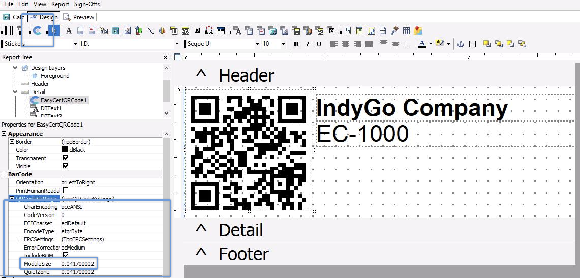 EasyCert QR-code preview