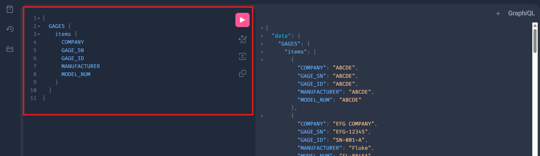 GraphQL API with GraphiQL UI screenshot 3
