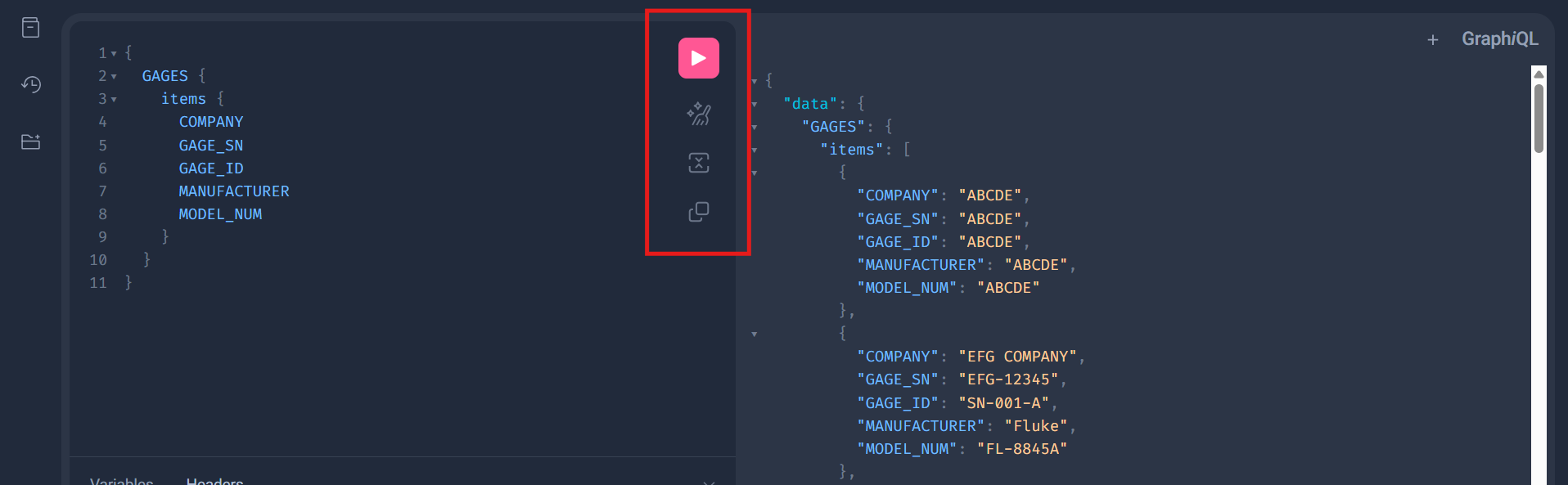 Copy query: copies the current query to your clipboard