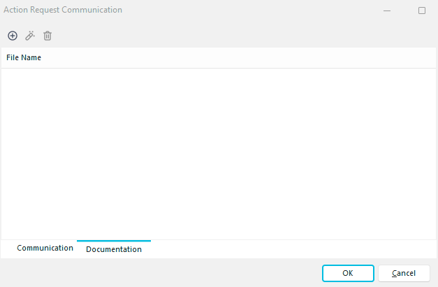 Action Request Communication with documentation