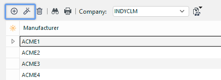 Add/Edit Manufacturers Dialog