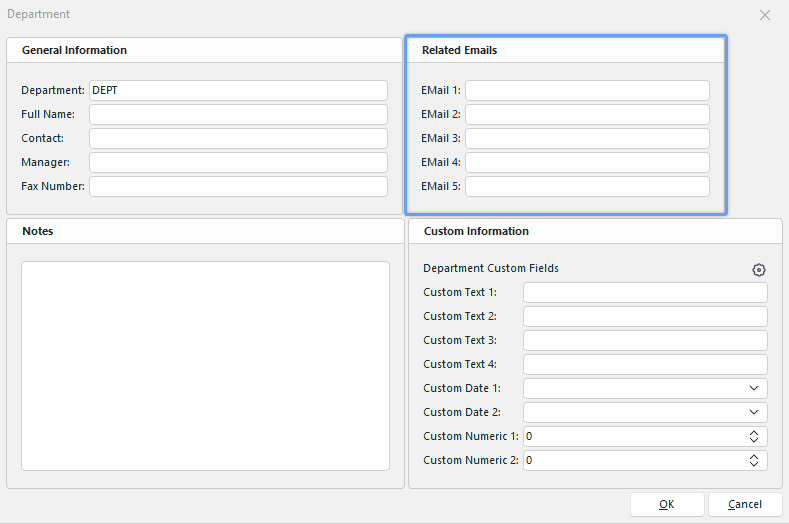 Add/Edit Department - Step 2