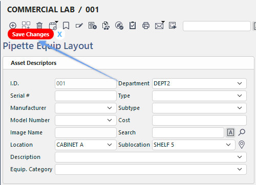 Department selected, and Save Changes Prompt appears.