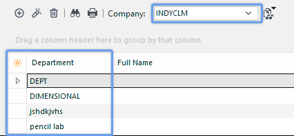 Add/Edit Departments - Company Highlighted