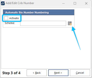 Add/Edit Crib Number Step 3