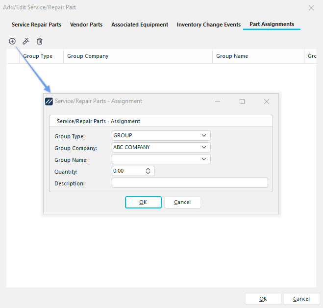 Add New Part Assignment