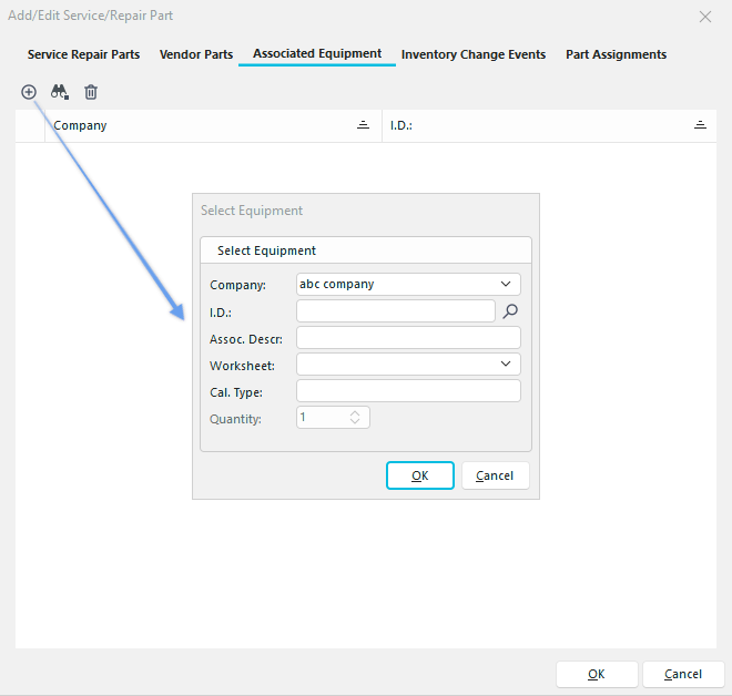 Add Associated Equipment