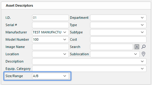 Example of Lab Custom Fields - Dashboard Equipment View