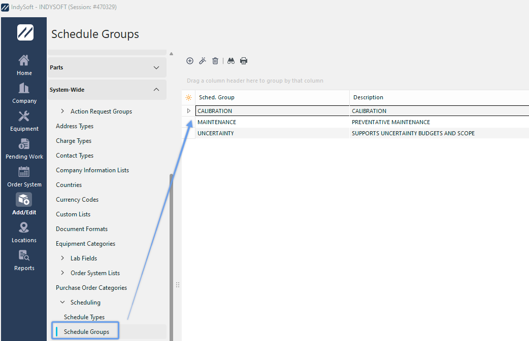 Add/Edit Schedule Groups