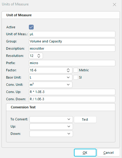 'New' Unit of Measure