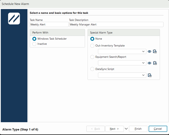 IndySoft Alarm Scheduler - Step 1