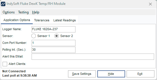 Fluke/Dewk Temperature/RH Module - Application Options