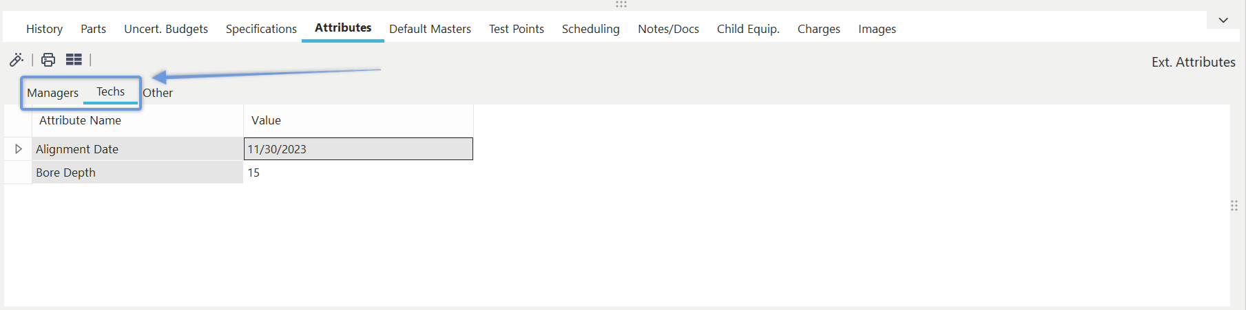 Example - Extended Attributes with Group Names