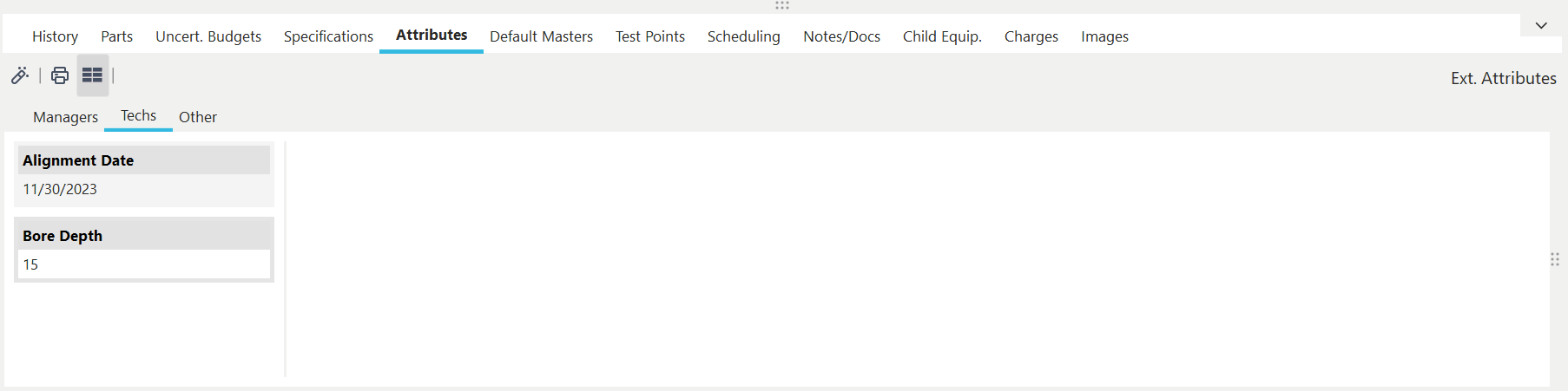 Example - Card View on Attributes Dialog/Tab