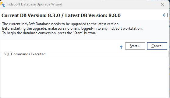 IndySoft Database Upgrade Wizard - SQL Commands Executed