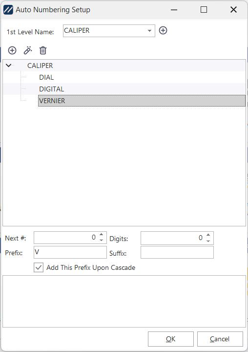 Automatic Numbering Setup - Editing A SubLevel