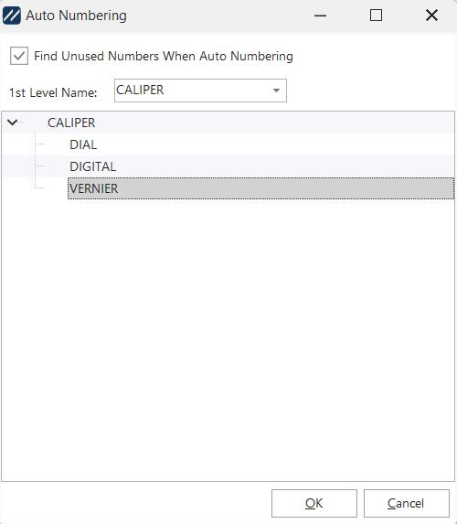 Automatic Numbering Dialog