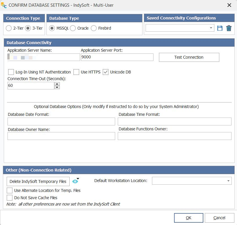 Central Database Info - IndySoft Multi-User
