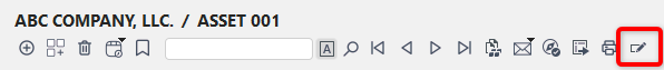 Example - Change ID button in Equipment View Header