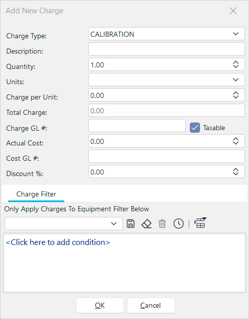 Add/Edit New Charge