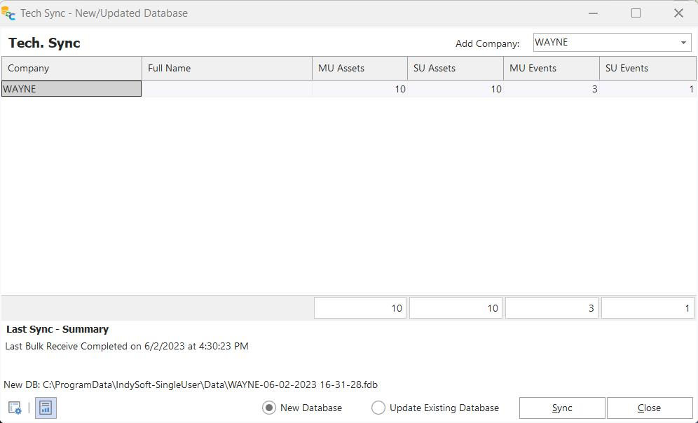Create New Database