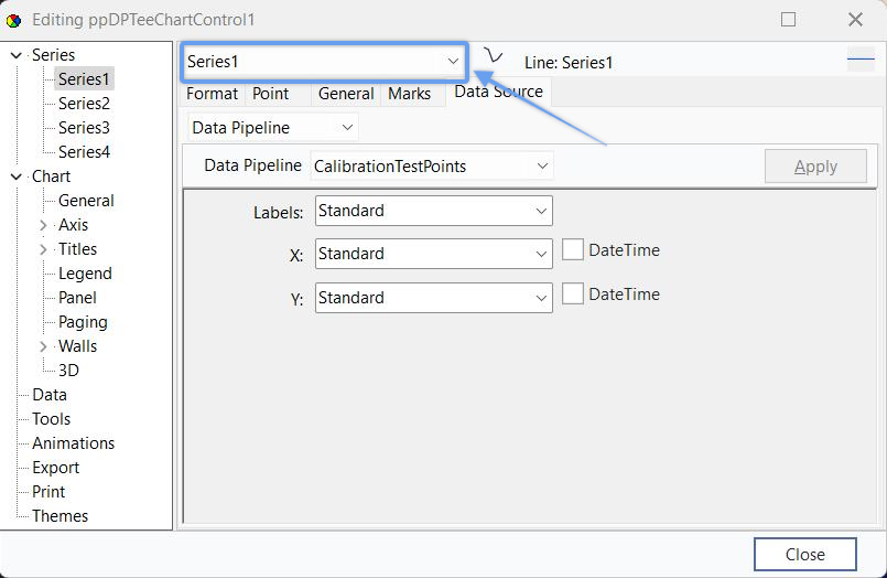 TeeChart Control Edit - Series Dropdown