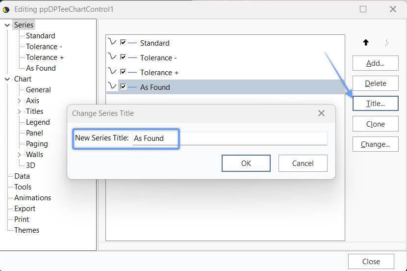TeeChart Control - Editing Series Titles