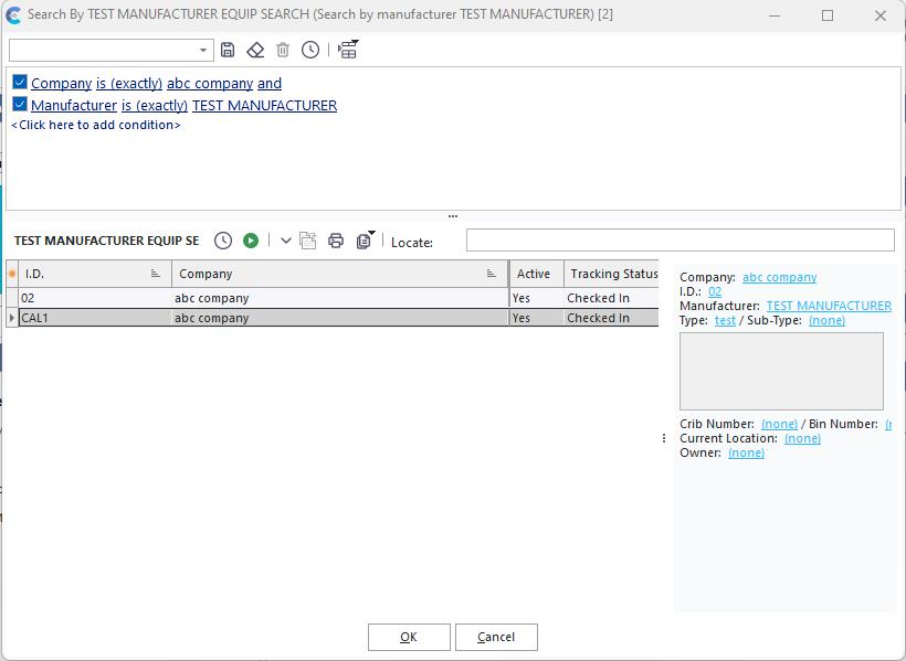 Example - Equipment View Position Right
