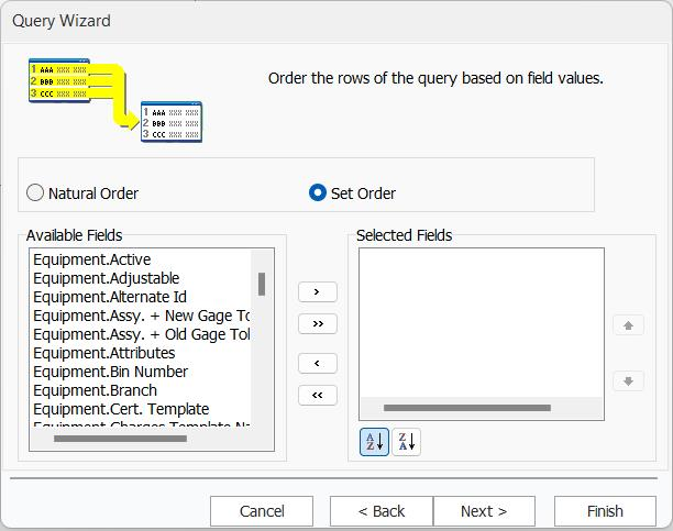 Query Wizard - Order