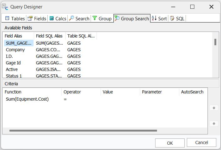 Query Designer - Group Search