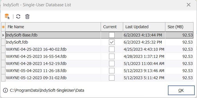 Database Listing