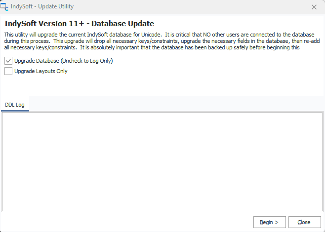 ConvertDB - Database Upgrade to Unicode