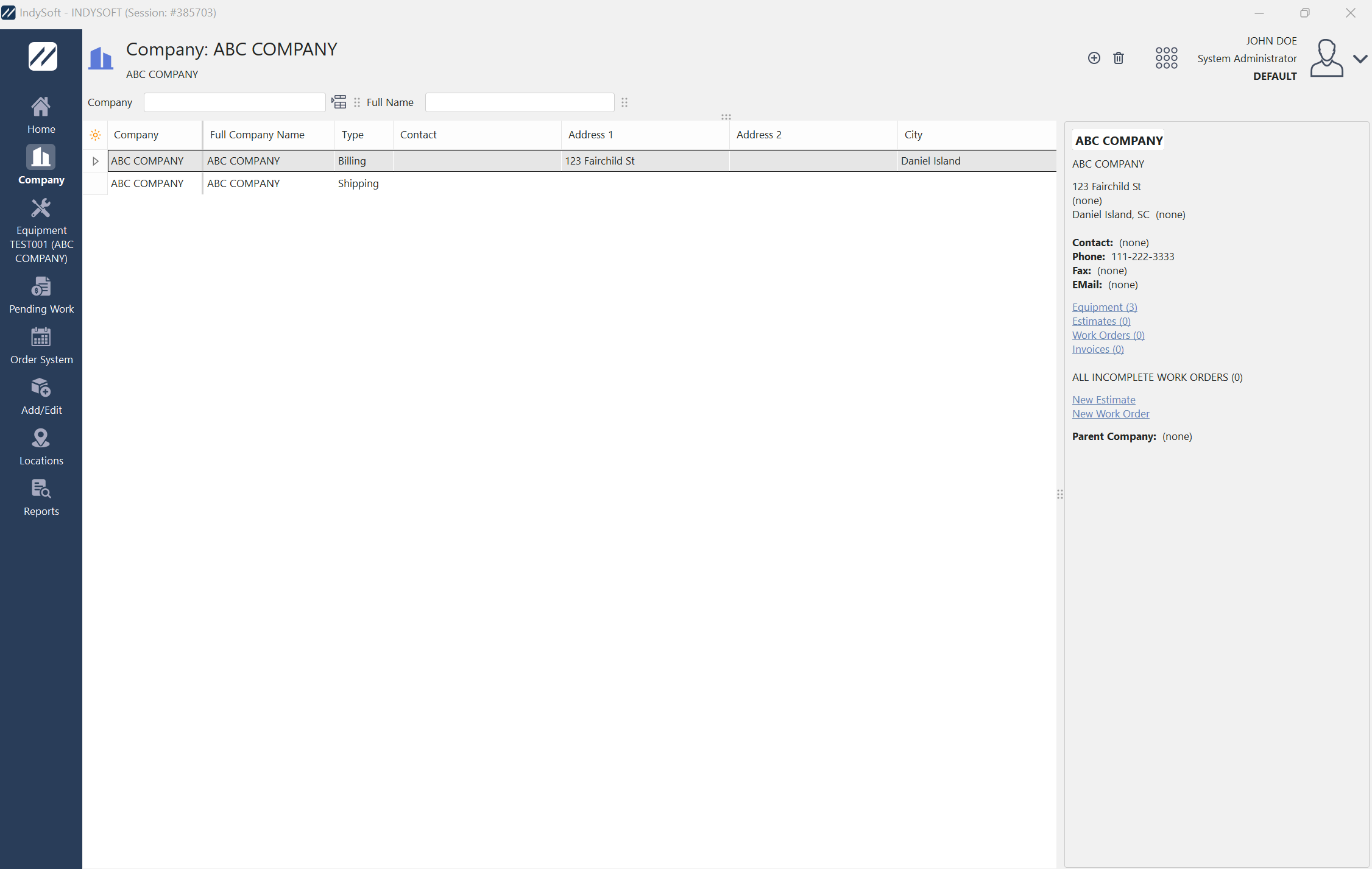 New Companies Tab