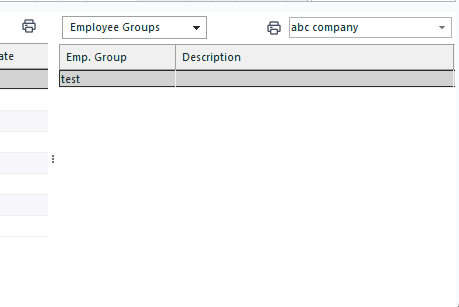 Employee Groups Grid - Work Scheduling Module (bottom right of the main screen)